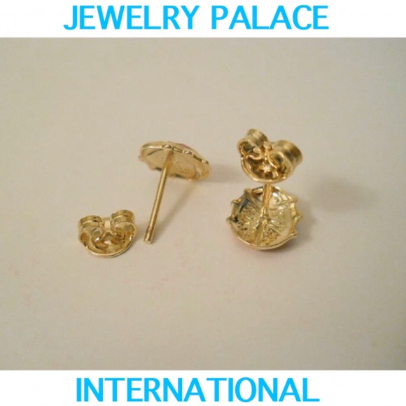 14K Gold Filled Three Tone Ladybug Stud Earrings. - Picture 5 of 8